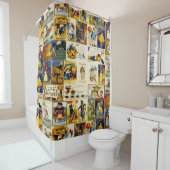 Rideaux De Douche Ephémère d'Halloween vintage (En situation)