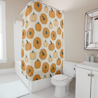 Rideaux De Douche Épice citrouille Automne Moisson Automne Thanksgiv