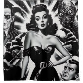 Rideaux De Douche Épingle d'horreur vintage (Devant)