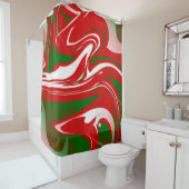 Rideaux De Douche épingle en marbre de noël moche (En situation)