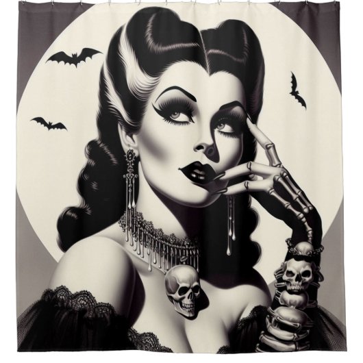 Rideaux De Douche Épingle Goth vintage (Devant)