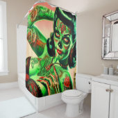 Rideaux De Douche Épingle Zombie tatouée (En situation)