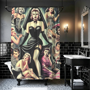 Rideaux De Douche Épingles de Goth vintage