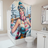 Rideaux De Douche Épouse d'hiver fille (En situation)
