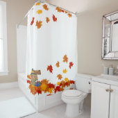 Rideaux De Douche Épouvantail d'automne (En situation)