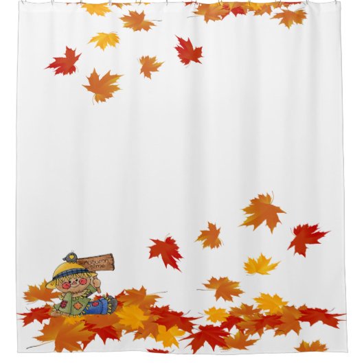 Rideaux De Douche Épouvantail d'automne (Devant)