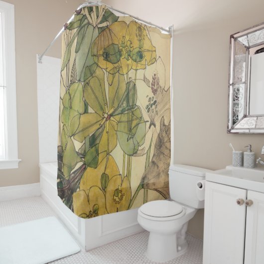 Rideaux De Douche Épurer Avec Les Fleurs De Yham Charles Rennie Mack (En situation)