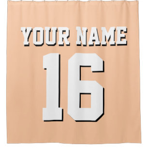 Rideaux De Douche Équipe de Jersey de sports blancs Peach
