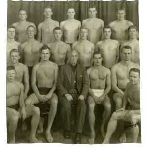 Rideaux De Douche Équipe de natation vintage