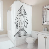 Rideaux De Douche Erawan trois a dirigé le Laotien (En situation)