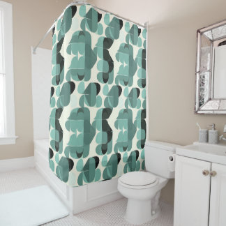 Rideaux De Douche Ere atomique Vintage MCM milieu du siècle moderne