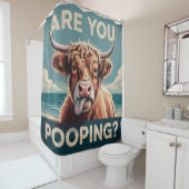 Rideaux De Douche Es-Tu En Train De Cacher ? Vache drôle des Highlan (En situation)