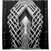 Rideaux De Douche Escalier monochromatique : Obélisque des contraste (Devant)