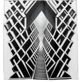 Rideaux De Douche Escalier monochromatique : Obélisque des contraste (Devant)