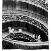 Rideaux De Douche Escalier spiral noir et blanc (Devant)