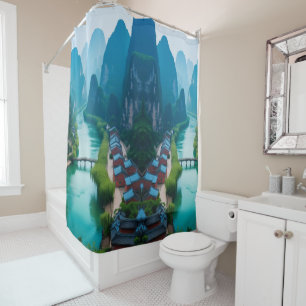 Rideaux De Douche Escape tranquille - Karst River Serenity"