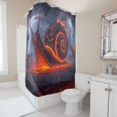 Rideaux De Douche Escargot de lave Imaginaire (En situation)