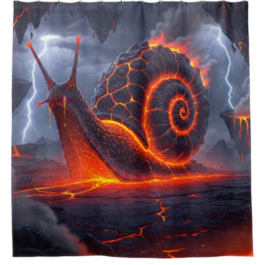 Rideaux De Douche Escargot de lave Imaginaire (Devant)