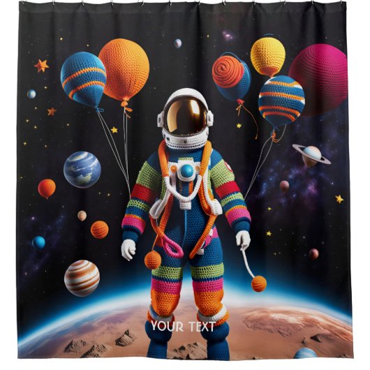Rideaux De Douche Espace astronaute Imaginaire Crochet (Devant)