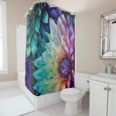 Rideaux De Douche Espace coloré Dahlia Fleur (En situation)