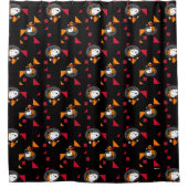 Rideaux De Douche ESPACE | Snoopy Space Suit Motif noir (Devant)