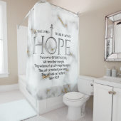 Rideaux De Douche Espoir dans l'Écriture Verse Ésaïe 40:31 (En situation)