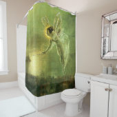 Rideaux De Douche Esprit vert de la fée de nuit (En situation)