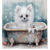 Rideaux De Douche Esquimau Américain Dans La Baignoire Aquarelle Chi (Devant)