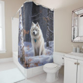 Rideaux De Douche Esquimau Américain Laisser Neige Noël (En situation)