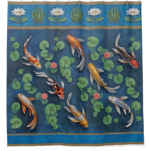 Rideaux De Douche Étang de Koi (Devant)