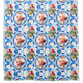 Rideaux De Douche Été, boho, bohème, floral, style méditerranéen (Devant)