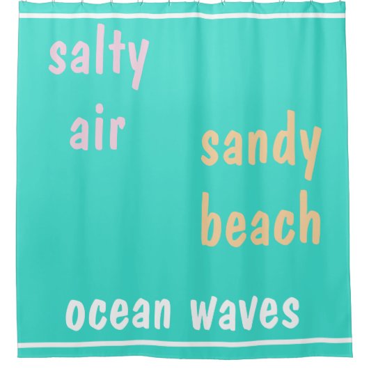 Rideaux De Douche Eté Turquoise Ocean Waves (Devant)