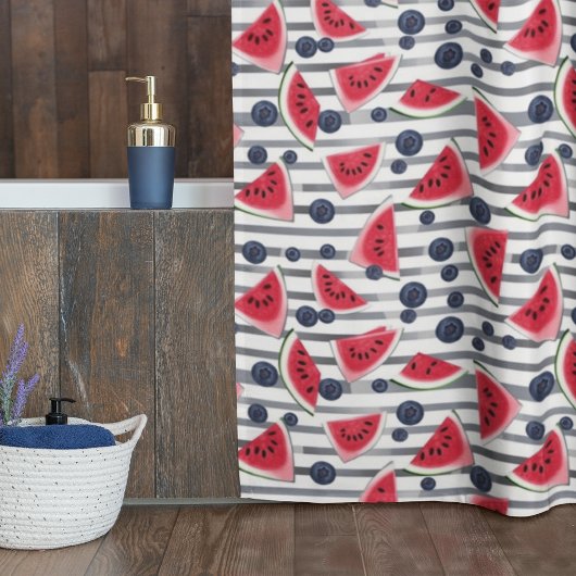 Rideaux De Douche Eté Watermelon Stripes