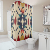 Rideaux De Douche Ethnic Abstrait : Tribal Geometry Print. (En situation)