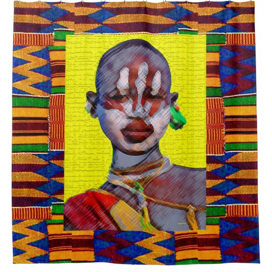 Rideaux De Douche Ethnique (Devant)