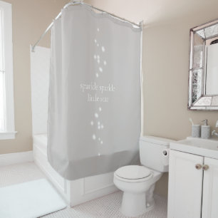 Rideaux De Douche Étincelle Étincelle Petit Étoile Argent Gris Étinc