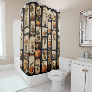 Rideaux De Douche Étiquettes de récupération Halloween pour l'automn