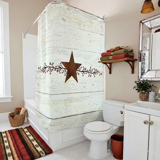 Rideaux De Douche Étoile rouillée et baies