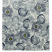 Rideaux De Douche étoile succulente ivoire chartreuse (Devant)