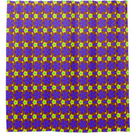 Rideaux De Douche étoiles bleu/violet motif (Devant)