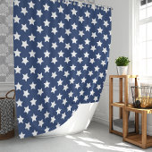 Rideaux De Douche Étoiles bleues et blanches de la Marine