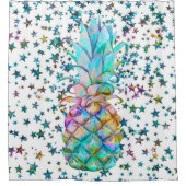 Rideaux De Douche Étoiles d'ananas tropicales (Devant)