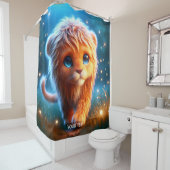 Rideaux De Douche Étoiles De Cute Lion Imaginaire (En situation)