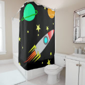 Rideaux De Douche étoiles de la planète (En situation)