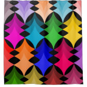 Rideaux De Douche Étoiles modernes du milieu du siècle (Devant)