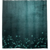 Rideaux De Douche Étoiles Mystic Twilight | Luminosité de néon vert  (Devant)