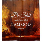 Rideaux De Douche ÊTRE ENCORE ET CONNAÎTRE Psaume 46:10 Christian (Devant)