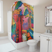 Rideaux De Douche Étude pour l'improvisation V par Wassily Kandinsky (En situation)