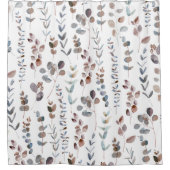Rideaux De Douche Eucalyptus coloré Feuilles d'aquarelle (Devant)