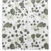 Rideaux De Douche Eucalyptus Feuille Vert Blanc Motif moderne (Devant)
